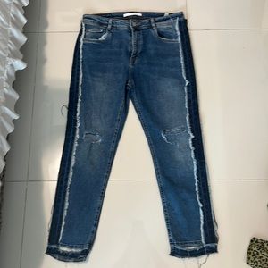 Zara distressed funky jeans